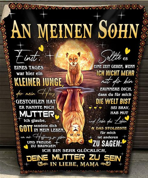 "An meinen Sohn" Decke - Tigris